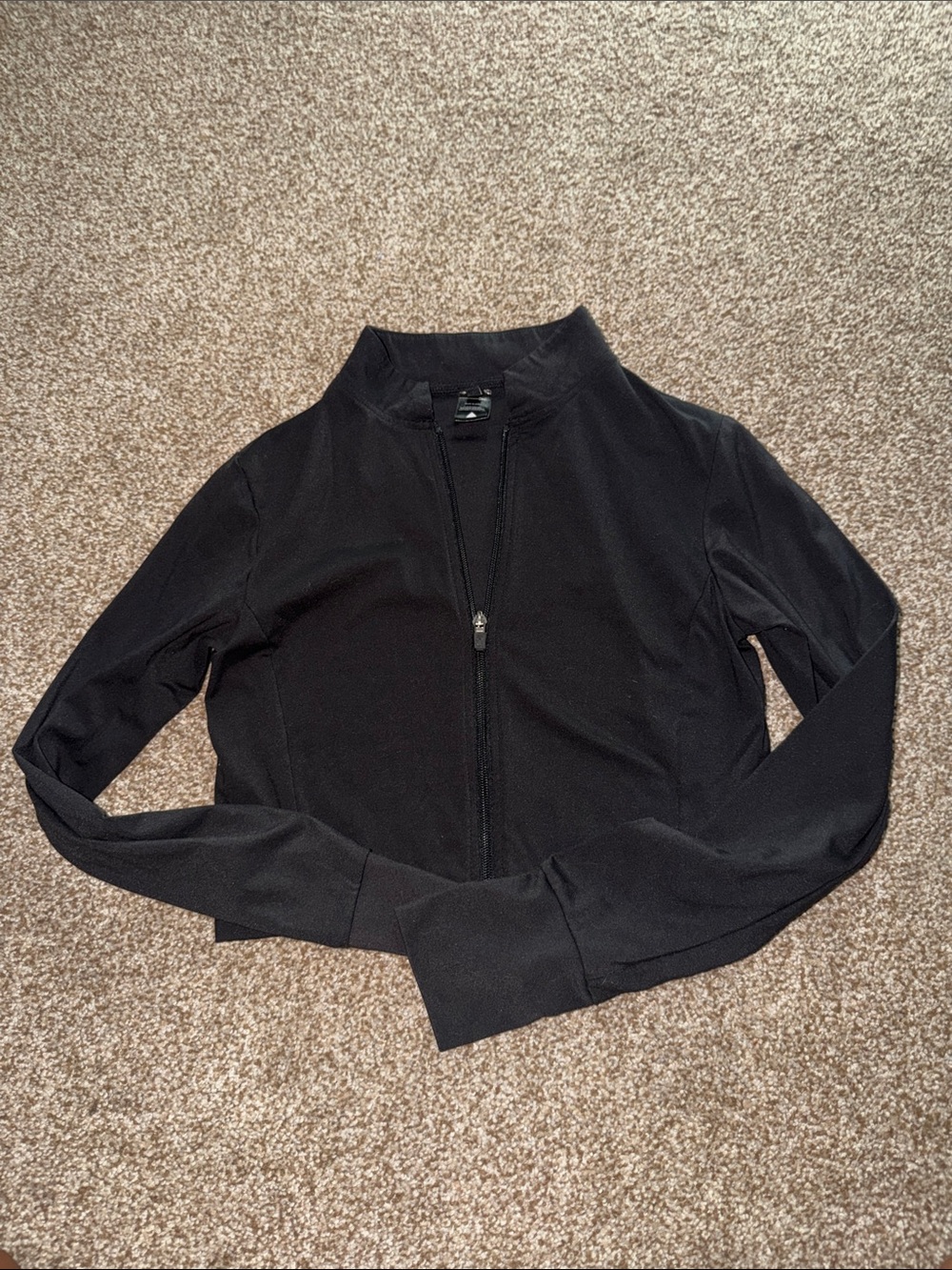Black Fitted Zip Up